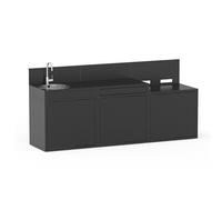 Cuisine d'extérieur Forge Adour 3 modules noirs 80 cm - La Fonctionnelle