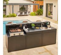 Cuisine d'extérieur Forge Adour 3 modules noirs - La Fonctionnelle