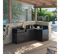Cuisine d'extérieur Forge Adour 4 modules noirs 80 cm - La Confort