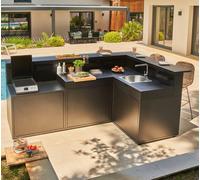 Cuisine d'extérieur Forge Adour 4 modules noirs - La Confort