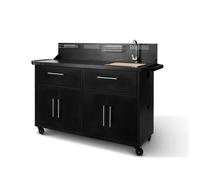 Cuisine d'extérieur Station Pro - BRASERO BY FAVEX - Cuisine extérieure pour plancha 2 à 3 feux avec évier inox, Planche à découper