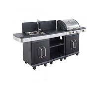 Cook'in garden – Barbecue gaz FIDGI 3 – 3 brûleurs, desserte et évier