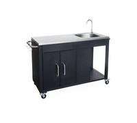 Cuisine extérieure acier avec évier et 2 portes L139cm ROCHEFORT
