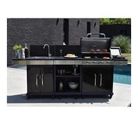 Pack Cuisine Extérieure FIDGI 4 avec Barbecue Gaz + Desserte + Evier