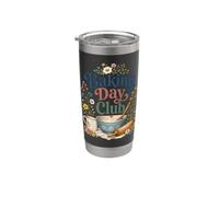 Cuisine florale vintage Baking Day Club Gobelet isotherme en acier inoxydable double paroi