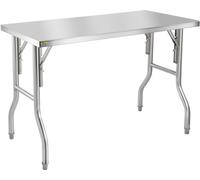 Cuisine Ilot de travail - Gastro Table de travail en acier inoxydable - Table de cuisine commerciale - Table de cuisine à manger - Banc de travail de cuisine - 1220x610x850mm