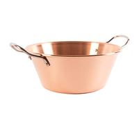 Cuisine Romefort | Bassine à confiture en cuivre Ø 26,5 cm, 3 litres | Poignées en acier inoxydable | Bassine traditionnelle en cuivre massif pour la cuisson des confitures | Fabrication Française