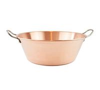 Cuisine Romefort | Bassine à confiture en cuivre Ø 38 cm, 9 litres | Poignées en acier inoxydable | Bassine traditionnelle en cuivre massif pour la cuisson des confitures | Fabrication Française