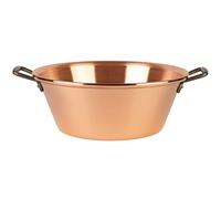 Cuisine Romefort | Bassine à Confiture en cuivre Ø 40 cm - 12 litres | Poignées en Fonte | Bassine Traditionnelle en cuivre Massif pour la Cuisson des confitures | Fabrication Française
