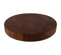 Cuisine Romefort | Billot rond en bois de hêtre traité thermique 40 x 5 cm | Planche à découper ronde en bois de bout | Bois antibactérien huilé