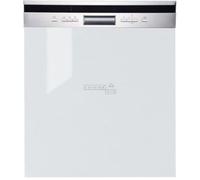 Cuisineandcie - Facade Lave Vaisselle Semi-intégrable Eco Blanc Brillant L 60 cm, Habillage de Porte Lave Vaisselle EU avec Commandes à l'extérieur
