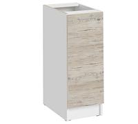 Cuisineandcie - Meuble Bas de Cuisine Eco Noyer Blanchi 1 Porte L 30 cm