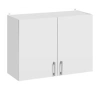 Cuisineandcie - Meuble Haut de Cuisine ECO Blanc 2 Portes L 80 cm x H 60 cm x P 32 cm avec 1 Étagère - Rangement, Armoire pour Cuisine