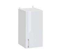 Cuisineandcie - Meuble Haut DE Cuisine ECO Blanc Brillant 1 Porte L 30 cm + 1 étagère - Meuble Cuisine Rangement, Meuble Cuisine, Armoire Cuisine