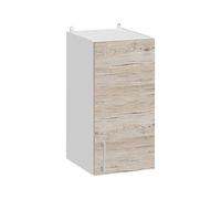Cuisineandcie - Meuble Haut DE Cuisine ECO Noyer Blanchi 1 Porte L 30 cm + 1 étagère - Meuble Cuisine Rangement, Meuble Cuisine, Armoire Cuisine