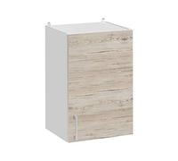 Cuisineandcie - Meuble Haut DE Cuisine ECO Noyer Blanchi 1 Porte L 40 cm + 1 étagère - Meuble Cuisine Rangement, Meuble Cuisine, Armoire Cuisine