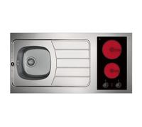 Cuisinette complète - Evier inox reversible avec plaque électrique intégrée