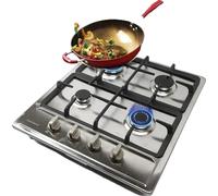 Cuisinière à gaz, Plaque de cuisson 59x51cm, 4 brûleurs, Brûleur rapide 3kW, Brûleur semi-rapide 1,75kW, Protection de flamme automatique