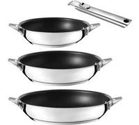 Eclipse - Lot de 3 poêles 20-24-28 cm avec revêtement céramique et poignée amovible inox