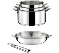 Cuisinox - eclipse - lots 5 pièces - casseroles 16, 18 et 20cm, poêle 24cm inox et poignée G