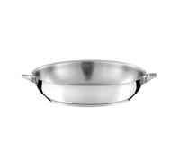 Cuisinox Eclipse poêle inox 28 cm fond encapsulé, tous feux dont induction | Poêle 28 cm, inox 18/10, fond encapsulé 6,3 mm, tous feux dont induction, empilable, manche athermique, résiste jusqu'à 210°C