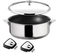 CUISINOX - ECLIPSE - Set 1 sauteuse 24cm revêtement céramique avec couvercle et 2 anses amovibles