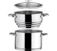 CUISINOX - ELYSÉE - 1 faitout inox 24 cm, 1 couvercle et 1 cuit vapeur Universel