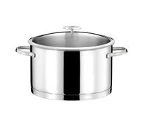 CUISINOX - Elysée - Faitout 24 cm tout inox avec couvercle universel - 5L - Fond encapsulé - Compatible tous feux dont induction - Acier Inoxydable 18/1 - Finition miroir - Poignée Fixe