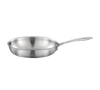 Cuisinox - Gourmet - Poêle 24 cm inox - Triply - Compatible tous feux dont induction - Acier Inoxydable 18/1 - Finition Satinée - Poignée fixe - Sans PFAS, PTFE, PFOA - Made in France