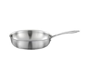 Cuisinox - Gourmet - Sauteuse 24 cm inox - Triply - Compatible tous feux dont induction - Acier Inoxydable 18/1 - Poignée Fixe - Sans PFAS, PTFE, PFOA - Made in France