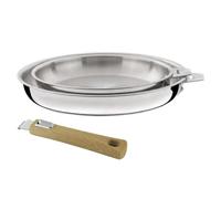 Cuisinox Malice - Série de 2 poêles 20/24 cm inox et poignée bois clair
