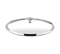 Cuisinox - Universel - Couvercle 16 cm en Verre trempé et INOX - Acier Inoxydable 18/1 - Finition Satiné - Transparent