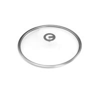 Cuisinox - Universel - Couvercle 32 cm en Verre trempé et INOX - Acier Inoxydable 18/10 - Finition Satiné - Transparent