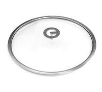 Cuisinox - Universel - Couvercle 32 cm en Verre trempé et INOX - Acier Inoxydable 18/10 - Finition Satiné - Transparent