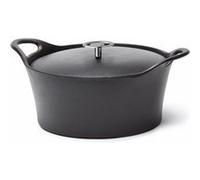 Cuisinox - Cocotte ronde Volcan 20 cm fonte de fer émaillée noire avec couvercle