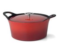 Volcan - Cocotte ronde 20cm fonte de fer émaillée rouge avec couvercle
