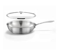 Cuisinox Wok 28 cm inox triply poignée fixe, Tous feux, Made In france | Wok 28 cm inox Triply, Tous feux induction, Acier inox 18/10, Finition satinée, Sans PFAS/PTFE/PFOA, France