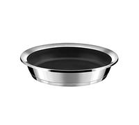 Cuisinox - Ycône - Poêle 24 cm avec revêtement céramique - Fond thermo diffuseur - Compatible tous feux dont induction - Acier Inox 18/1 - Finition miroir - Sans PFOA, PTFE, PFAS