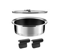 Ycône - Sauteuse revêtue 24 cm avec anses et couvercle