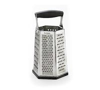 Cuisipro 746877 SGT Râpe Tour 6 Faces Grain Fin/Grain Moyen/Gros Grain/Fine Lamelle/Lame de Rasoir/Parmesan