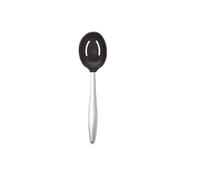 Cuisipro Mini cuillère à fente, outils Piccolo, silicone, noir, poignées ergonomiques en acier inoxydable, 20 cm