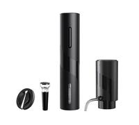 Cuisync Tire-bouchon Électrique Kit, 4-en-1 Rechargeable Coffret Cadeau Vin avec Aérateur & Verseur Électrique, Bouchon Vide, Coupe-Feuille, Tire-bouchon Automatique pour Maison Bar Party Mariage, SGS