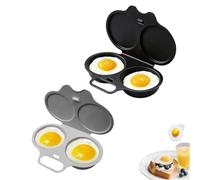 Cuit Oeuf Micro Onde,Pocheuse à œufs Micro-Ondes,Cuiseur a œufs Sans-Bpa，A | Moule à Vapeur, Double Tasse Avec Fermeture Cuit Oeuf, Facile à Lave-Vaiselle Pocher, Plastique Solides Et épaisses