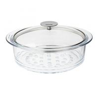 Cuit-vapeur Cristel en verre avec couvercle - Diamètre: 24 cm