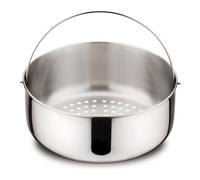 Lagostina Accessoires Panier à Vapeur en Acier Inoxydable, pour Bacs à Pression 5 l, Acier inoxydable 18/10, Argent, 18 cm