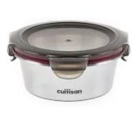 Cuitisan - Boite alimentaire ronde en inox compatible au micro-ondes - 300ml Gris