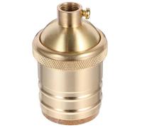 Cuivre Douille D’ampoule E27 E26 avec Bouton Marche-arrêt Vintage | Filetage Serré, Montage Vissable, Noyau avec Fil de Verrouillage, 250 V 4 A, pour Cordons Suspendus et Réparation