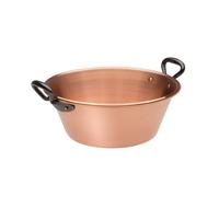 CUIVRE massif Bassine à confiture ép. 1.2 mm D26 cm anses fonte SC