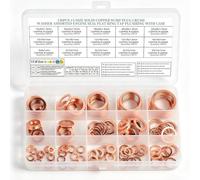 Cuivre Rondelles Metal, Joints Bague D'étanchéité, Rondelles Plates, Joint Torique avec Boîte pour L'étanchéité - 150 Pcs M5 M6 M8 M10 M12 M14 M16 M18 M20 M22
