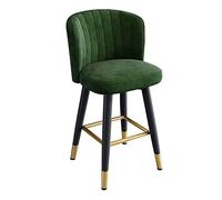 CUIYMXSC Tabouret de bar pivotant à 360° - Chaise de cuisine en fer avec dossier et repose-pieds, 5 couleurs disponibles, parfait pour la maison et les zones d'accueil